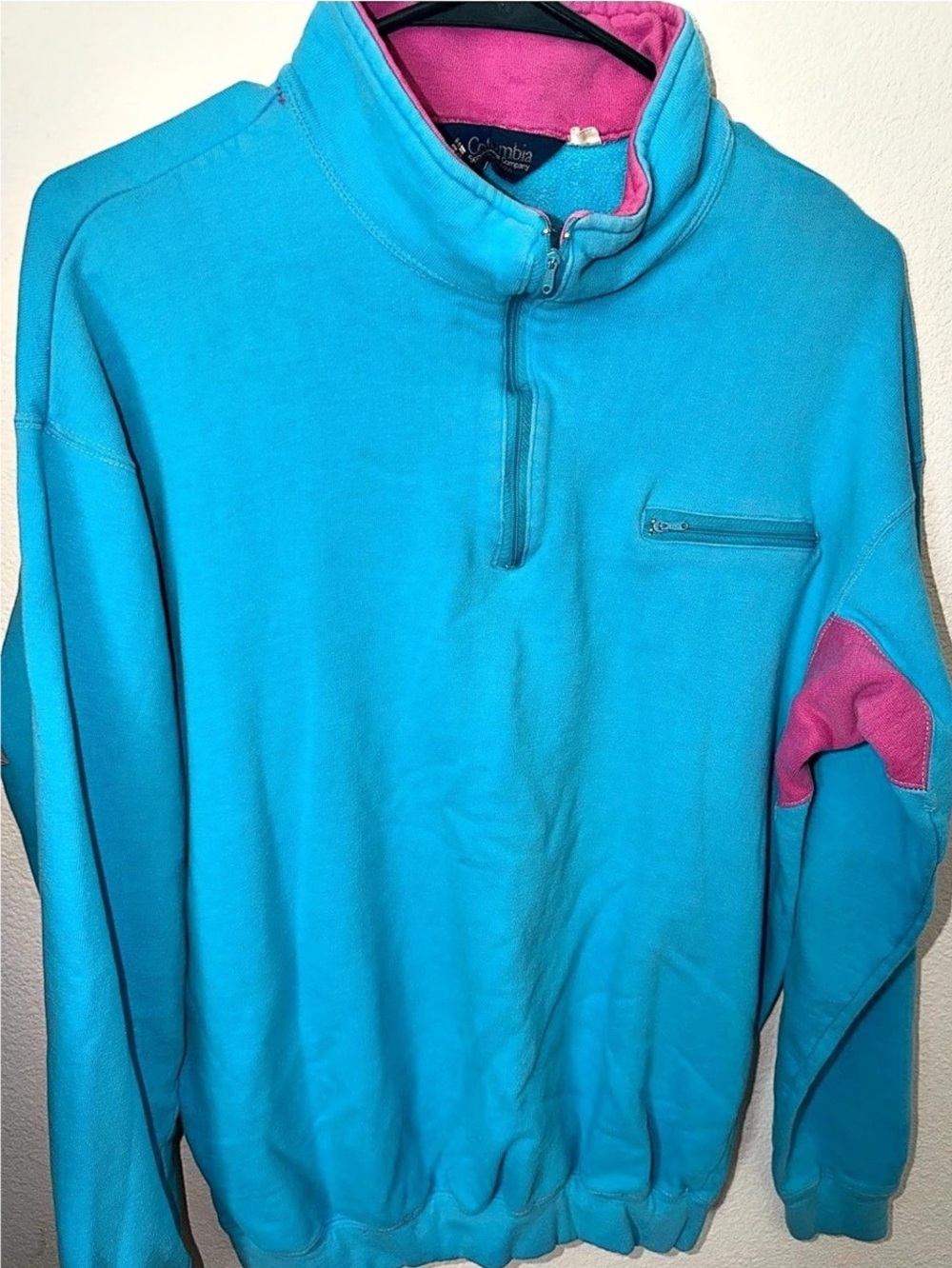 Columbia Men's Blue Quarter-Zip Pullover